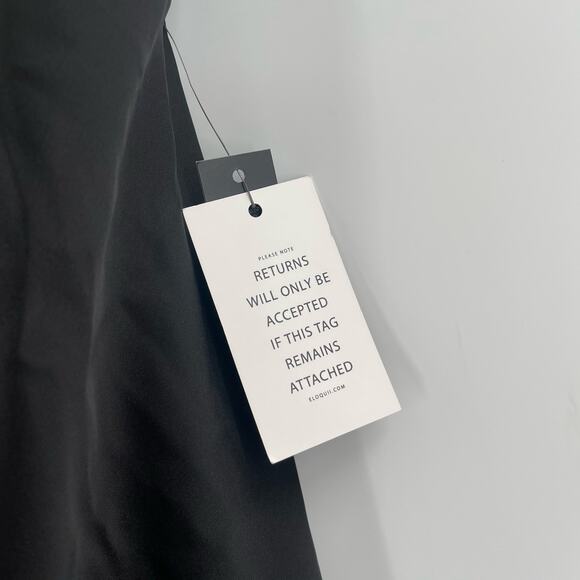ELOQUII Dress Size 14 Satin Tube Maxi Black Cocktail Evening Formal Wedding NWT - Picture 7 of 13